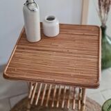 Rattan table 70s