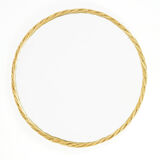 70's Scandinavian modern wicker wall mirror, Denmark
