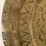 Chic vintage ethnic decorative oriental engraved copper plate