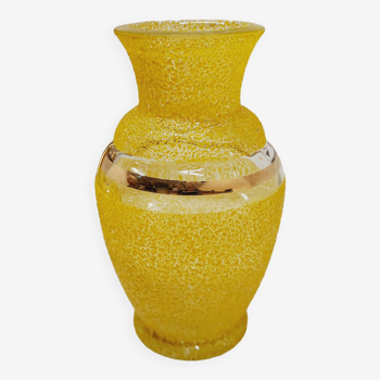 Vase granité jaune