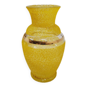 Yellow granite vase