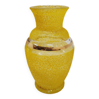 Vase granité jaune