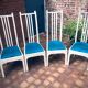 Chaises vintage et design en marbre blanc
