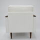 Fauteuil cube original des années 70, entièrement restauré, bouclé blanc