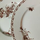 "Carmen" - 5 flat plates ø 23.5cm ironstone Sarreguemines U&C