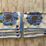 Lot de 8 serviettes de table - Style 70's - Coton - 50x46 cm