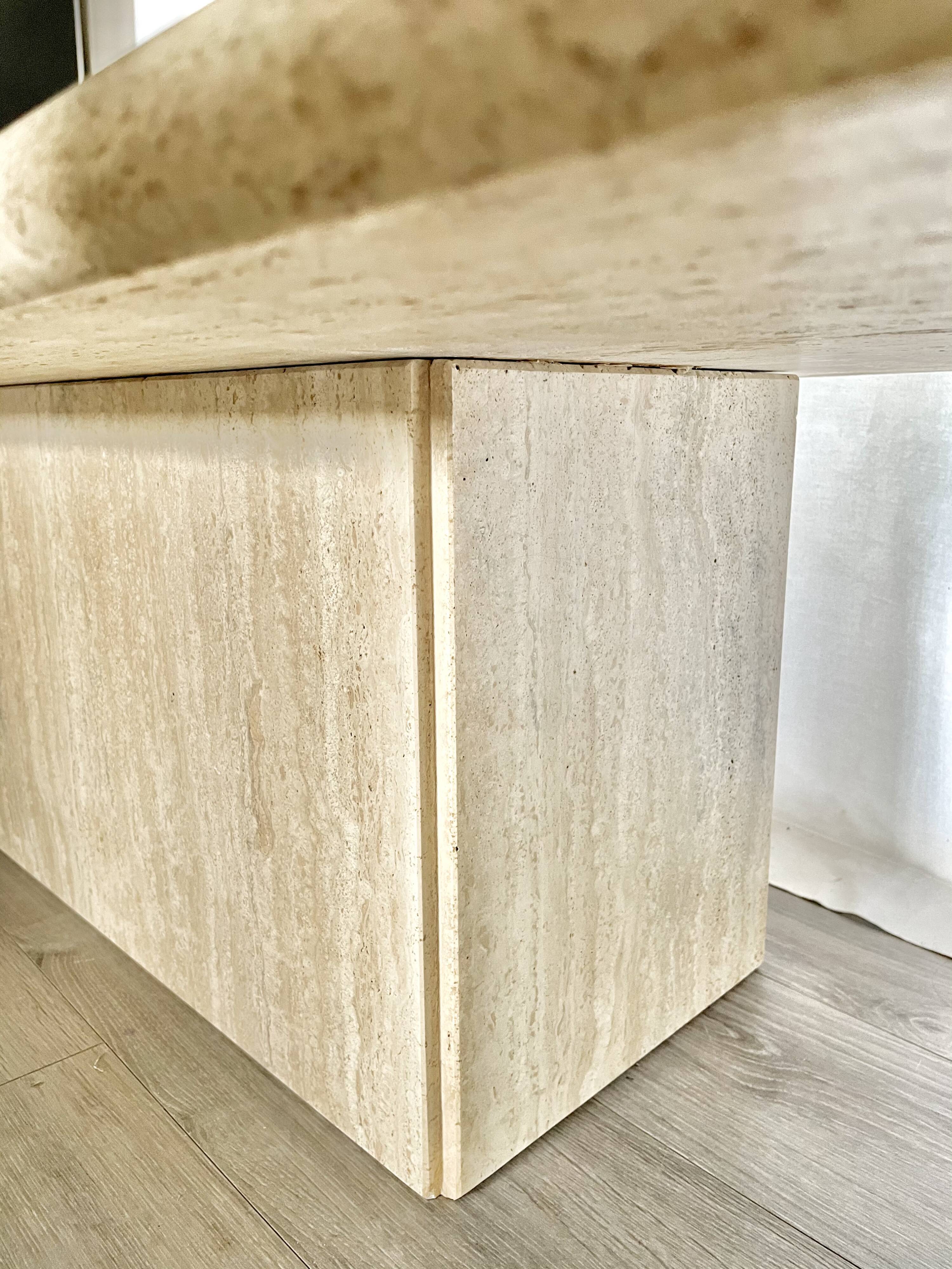 Low table in travertine