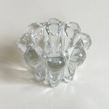 Moulded glass candlestick
