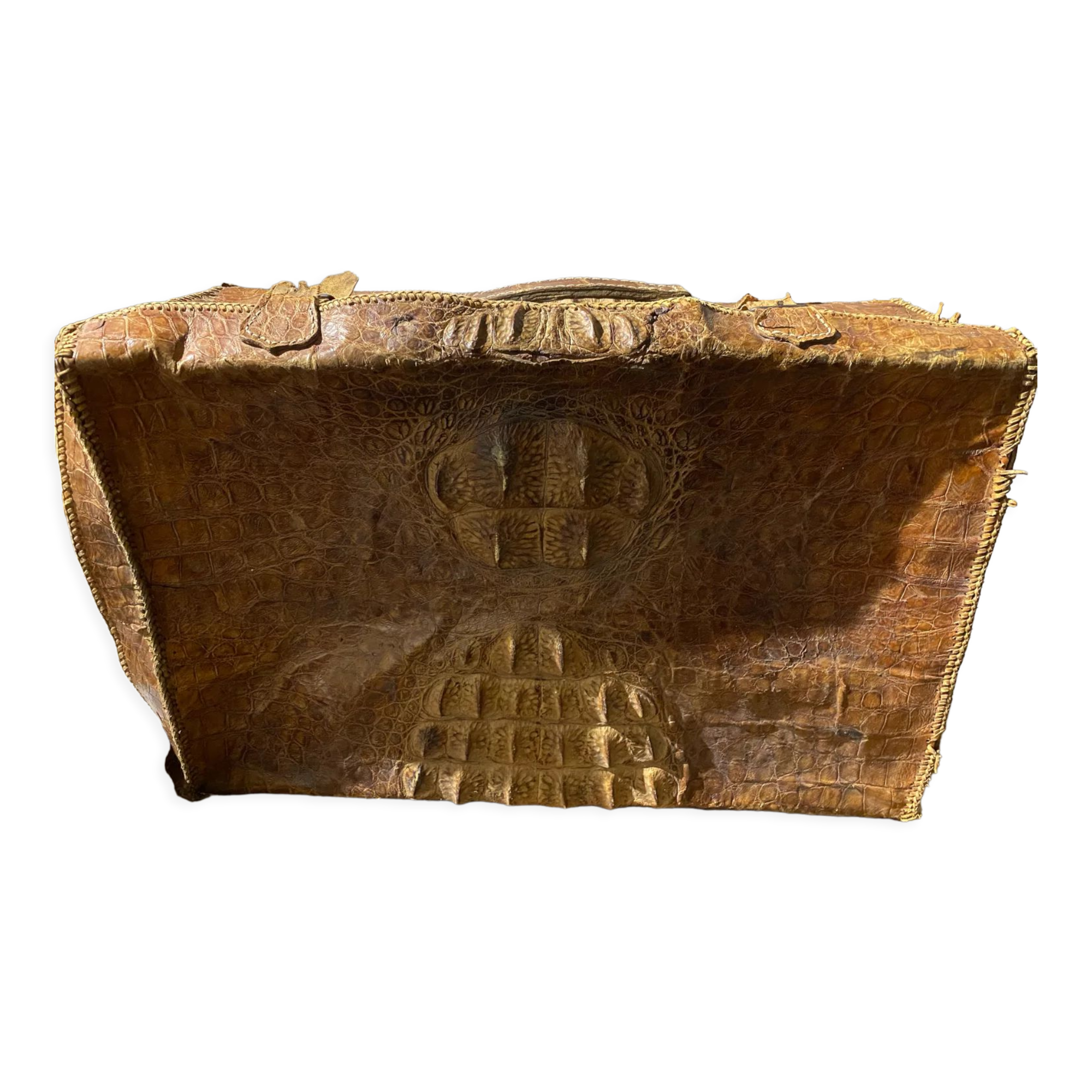 Vintage crocodile suitcase 50s