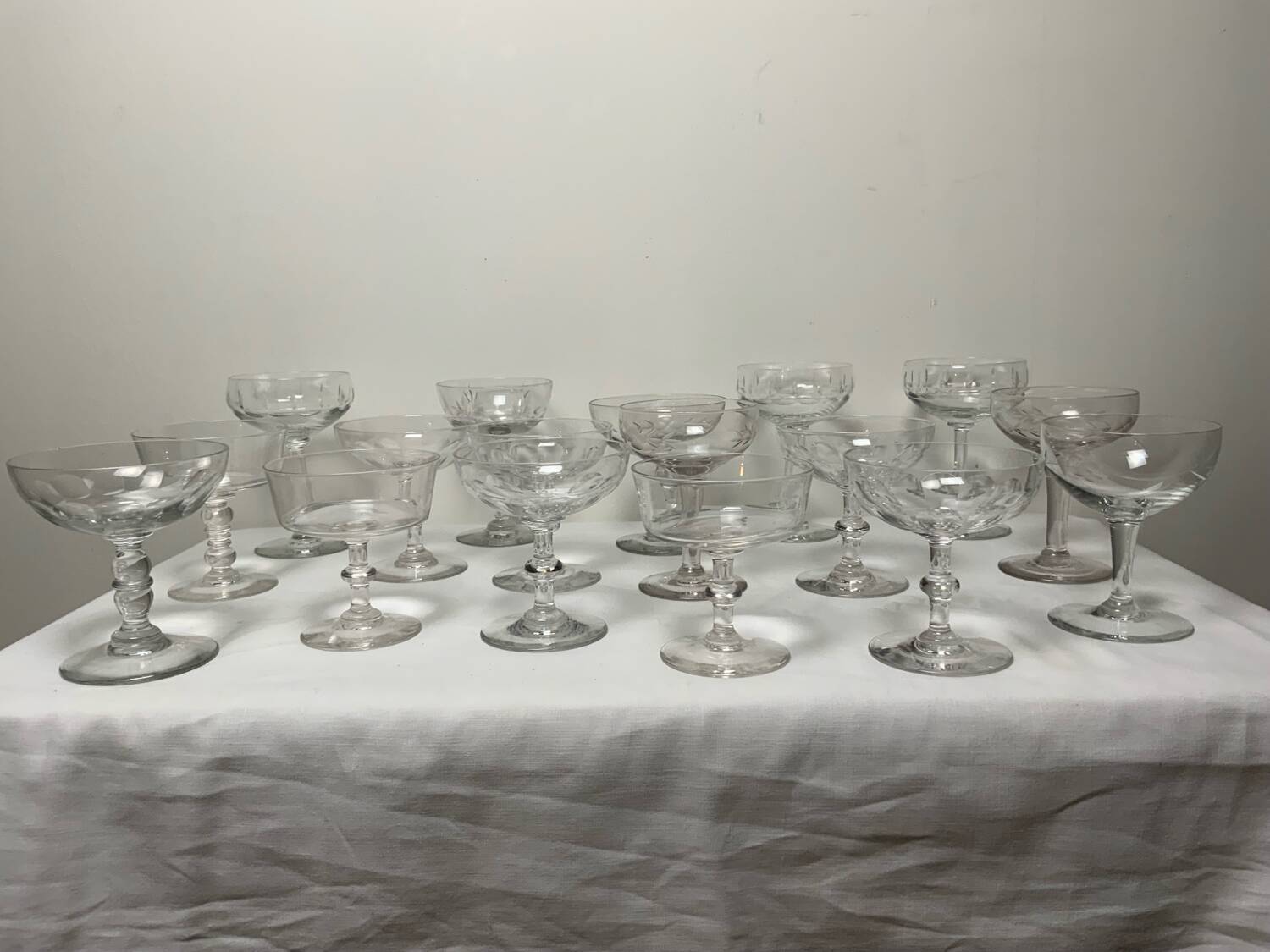 Antique champagne glasses