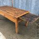 Antique Rustic Solid Cherry Farmhouse Table with 3 Drawers and 1 Pull Out