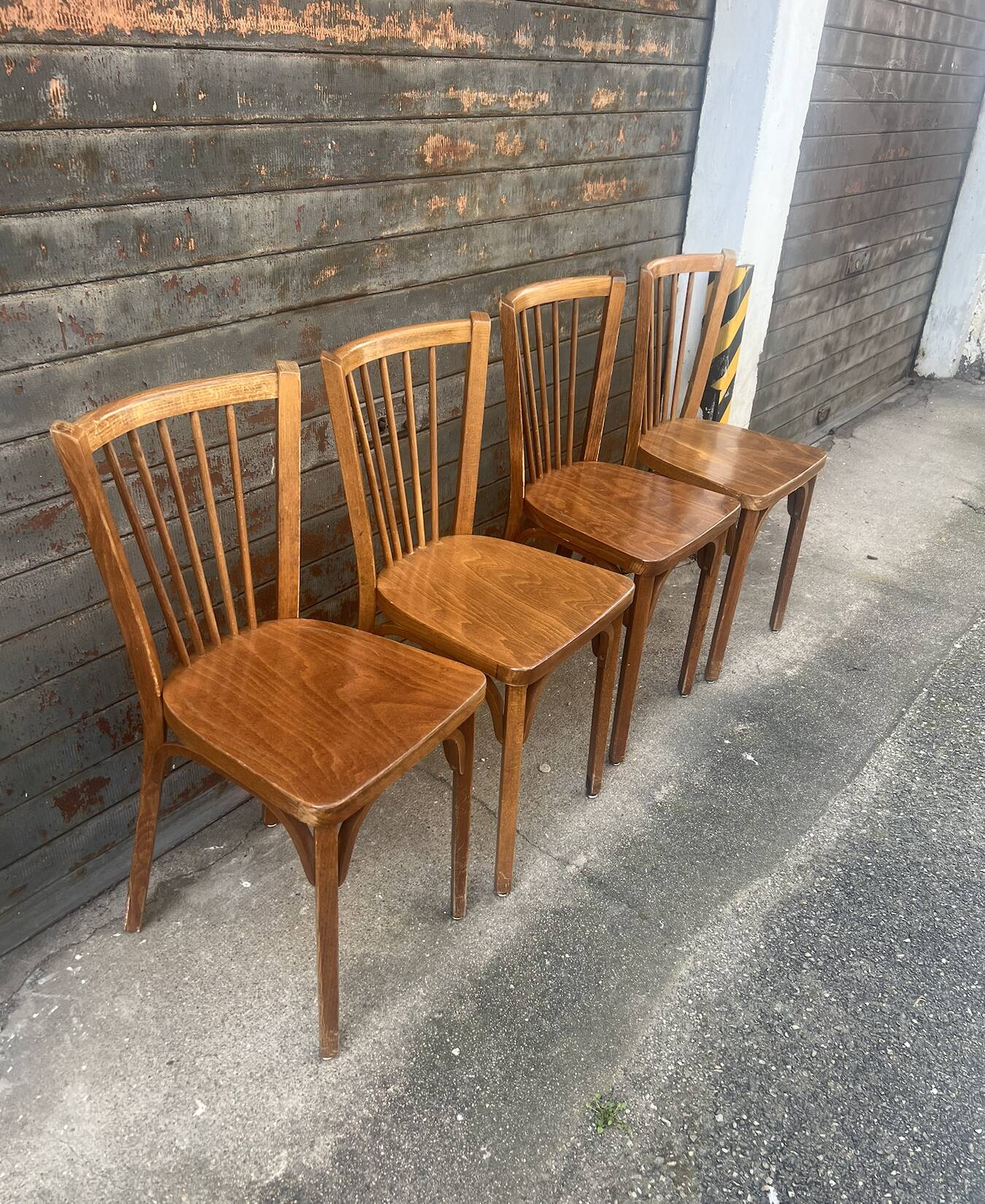 (Lot) 4 Baumann Bistro Chairs 83 stamped
