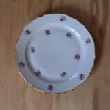 4 small vintage floral plates made of French porcelain