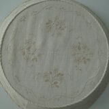 Large Swedish wall/ceiling light from the mid-century in linen and lace, Sweden, 1950s.