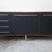 Rare row of wood and leatherette of the 60s 70s