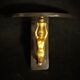Corner wall lamp console with a golden cast iron djinn