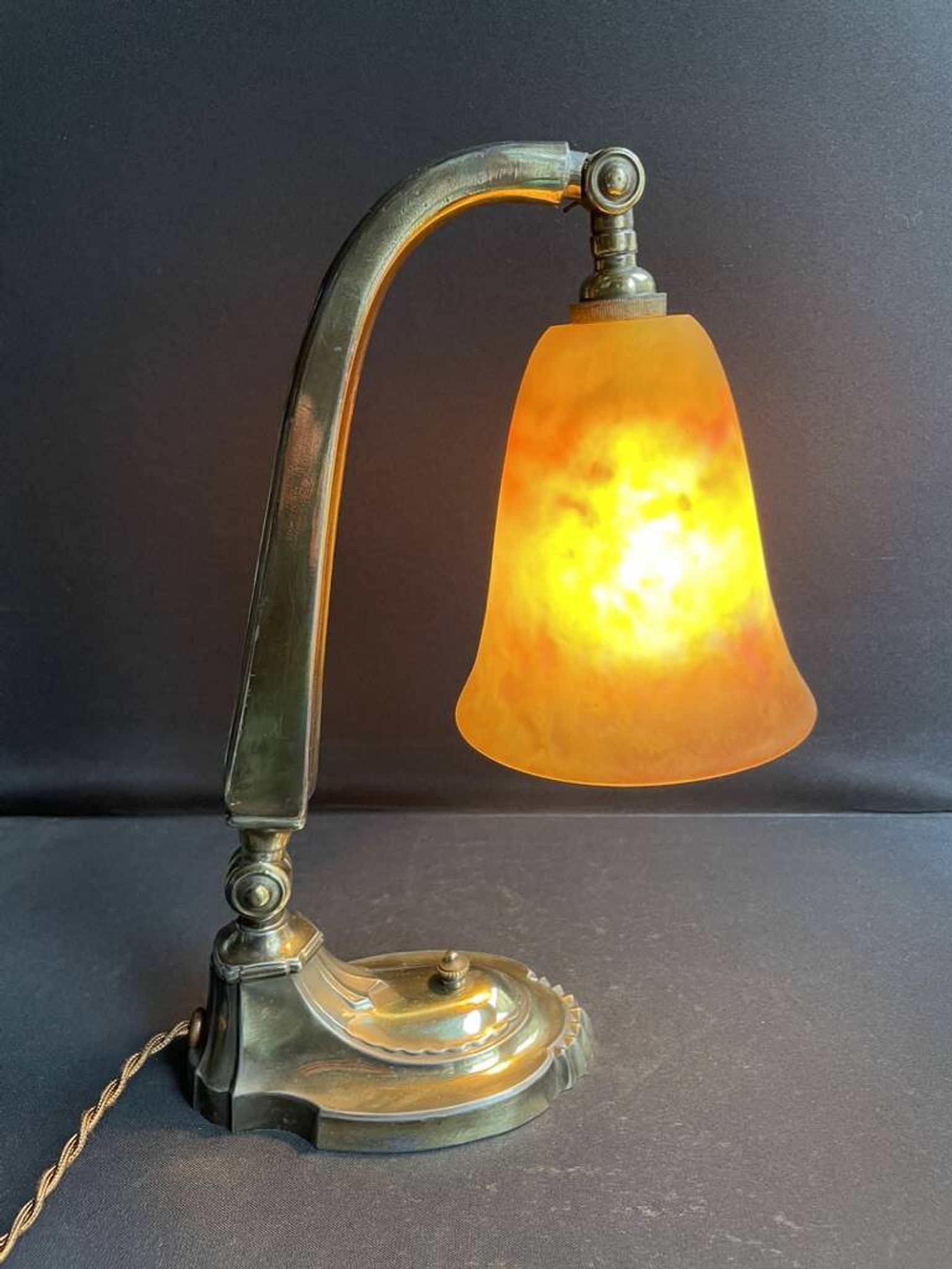 Lampe de bureau – Daum Croix de Lorraine Nancy