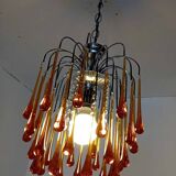 Paolo venini chandelier, murano 70 with large drops