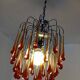 Paolo venini chandelier, murano 70 with large drops