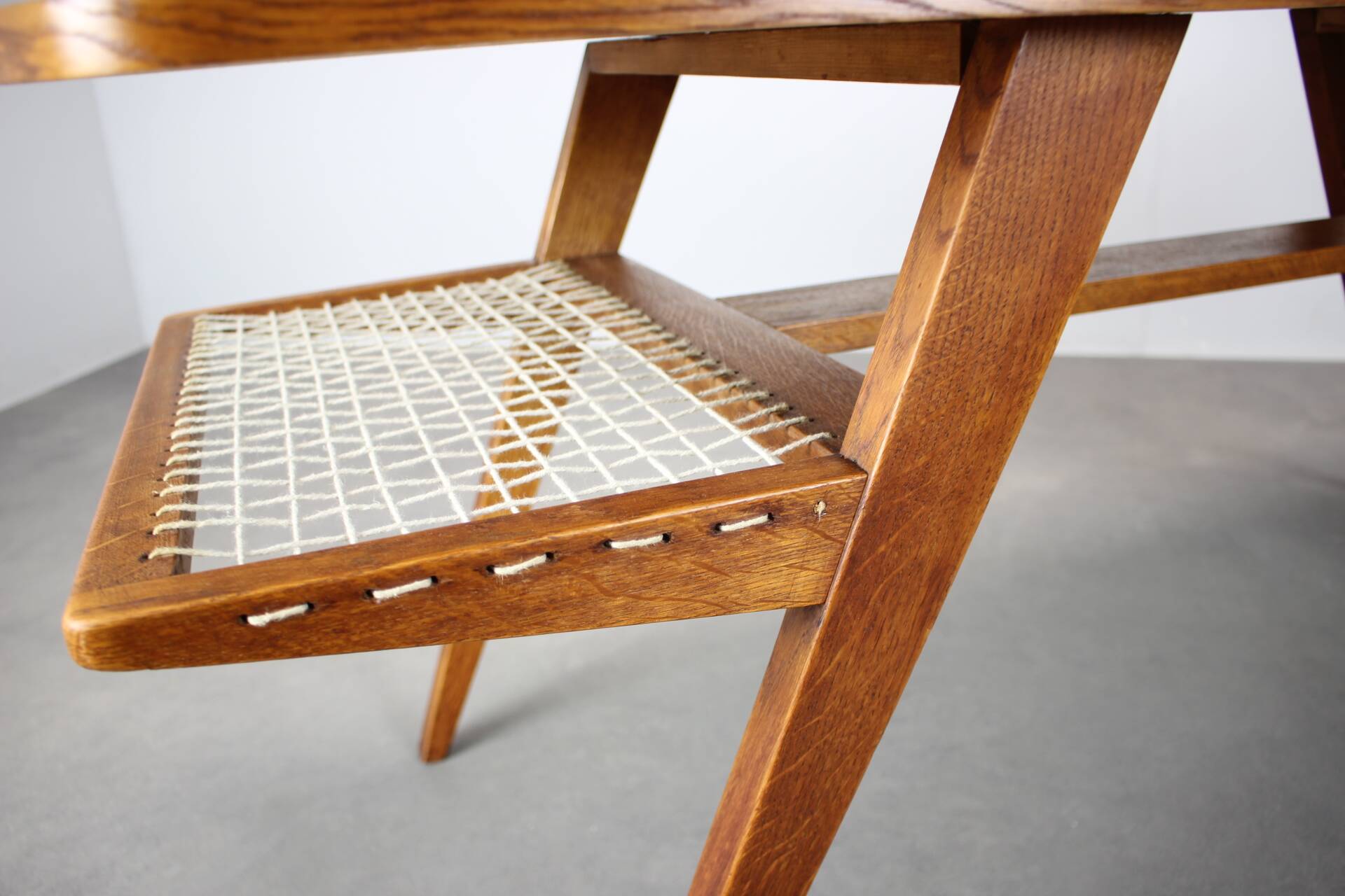 Mid-century Danish teak coffee table with magazine rack, Denmark 1960.