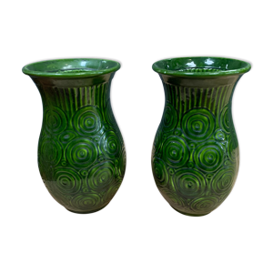 Paire de vases fonte
