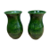 Pair of enamelled cast iron vases