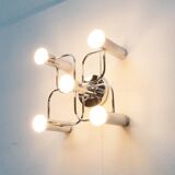 Vintage German Space Age ceiling lamp by Gaetano Sciolari for Leola, 1970s.