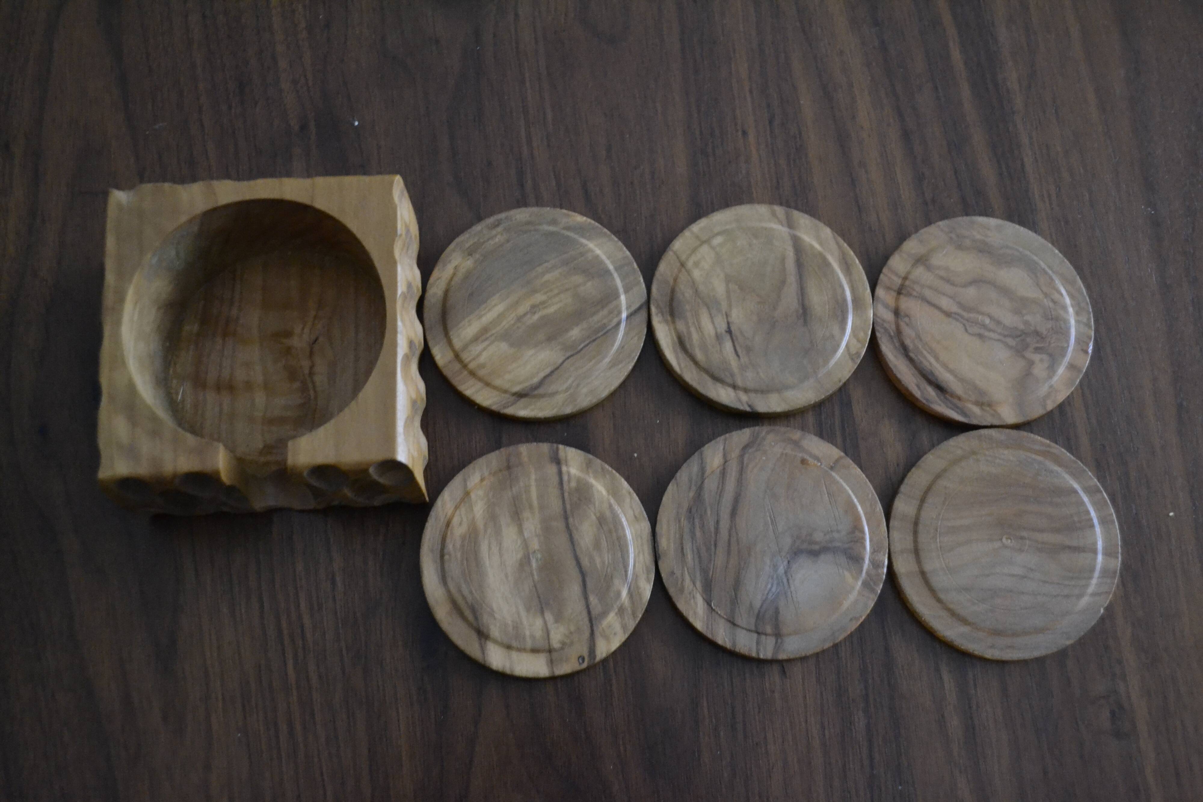 Wooden coaster lot