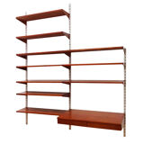 Kai Kristiansen Danish mid century compact floating teak wall unit and shelving set