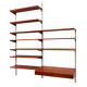 Kai Kristiansen Danish mid century compact floating teak wall unit and shelving set