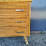 Rattan chest of drawers from the 50s