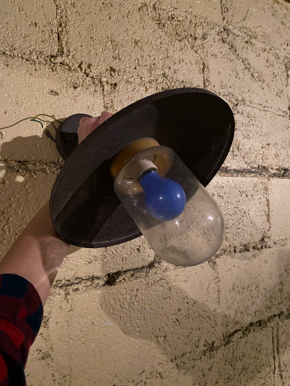 Industrial swan neck wall light