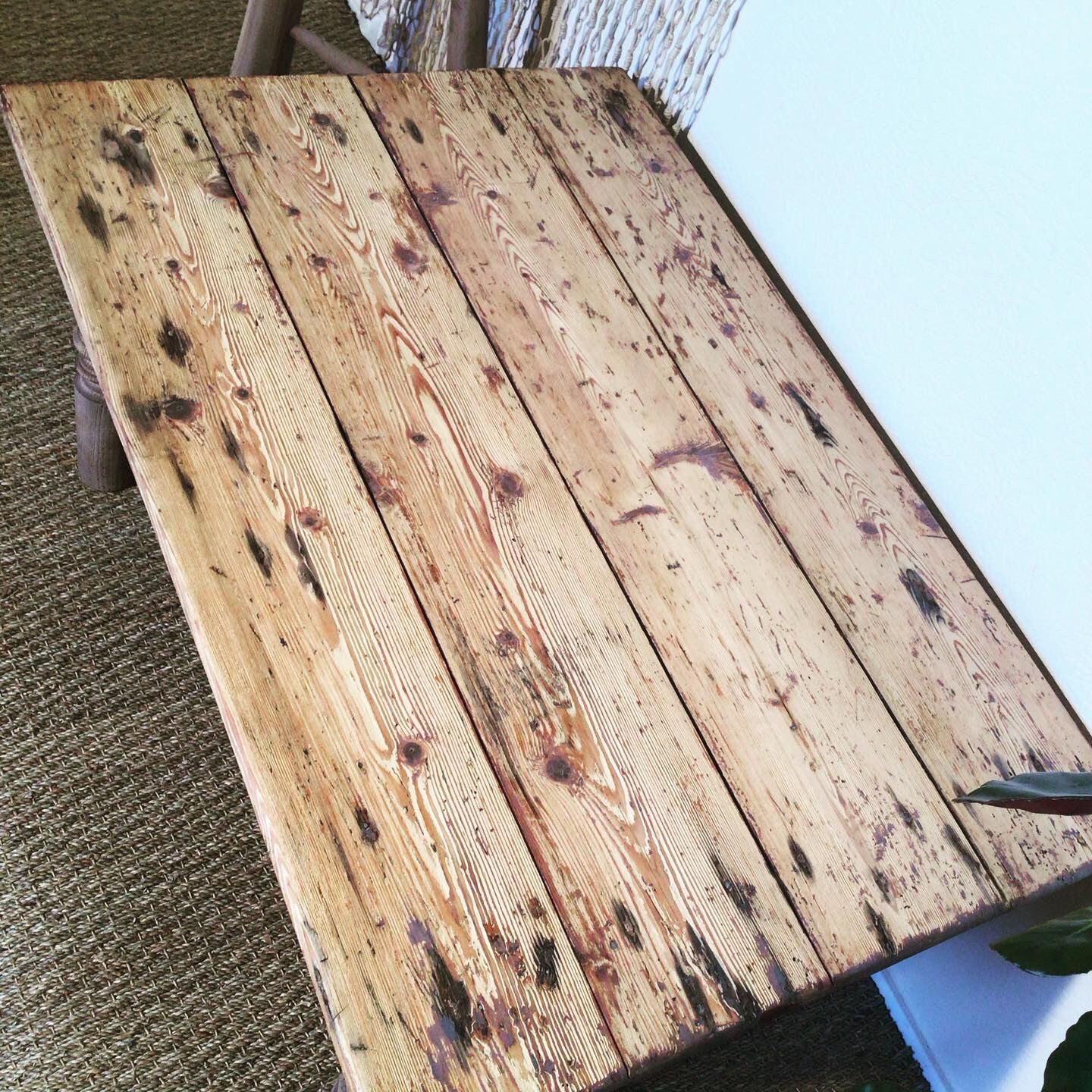 Solid wood coffee table