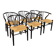 Set of 6 black wooden chairs with straw seats – Bistro style