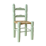 Wooden green doll chair