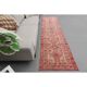 1970s Turkish Hand-Knotted Wool Cotton Pink Runner Rug 80x310