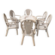 Hollywood Regency dining room rattan bamboo