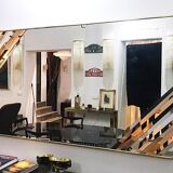 Mirror Italian two-tone exceptional 1970 200x100cm