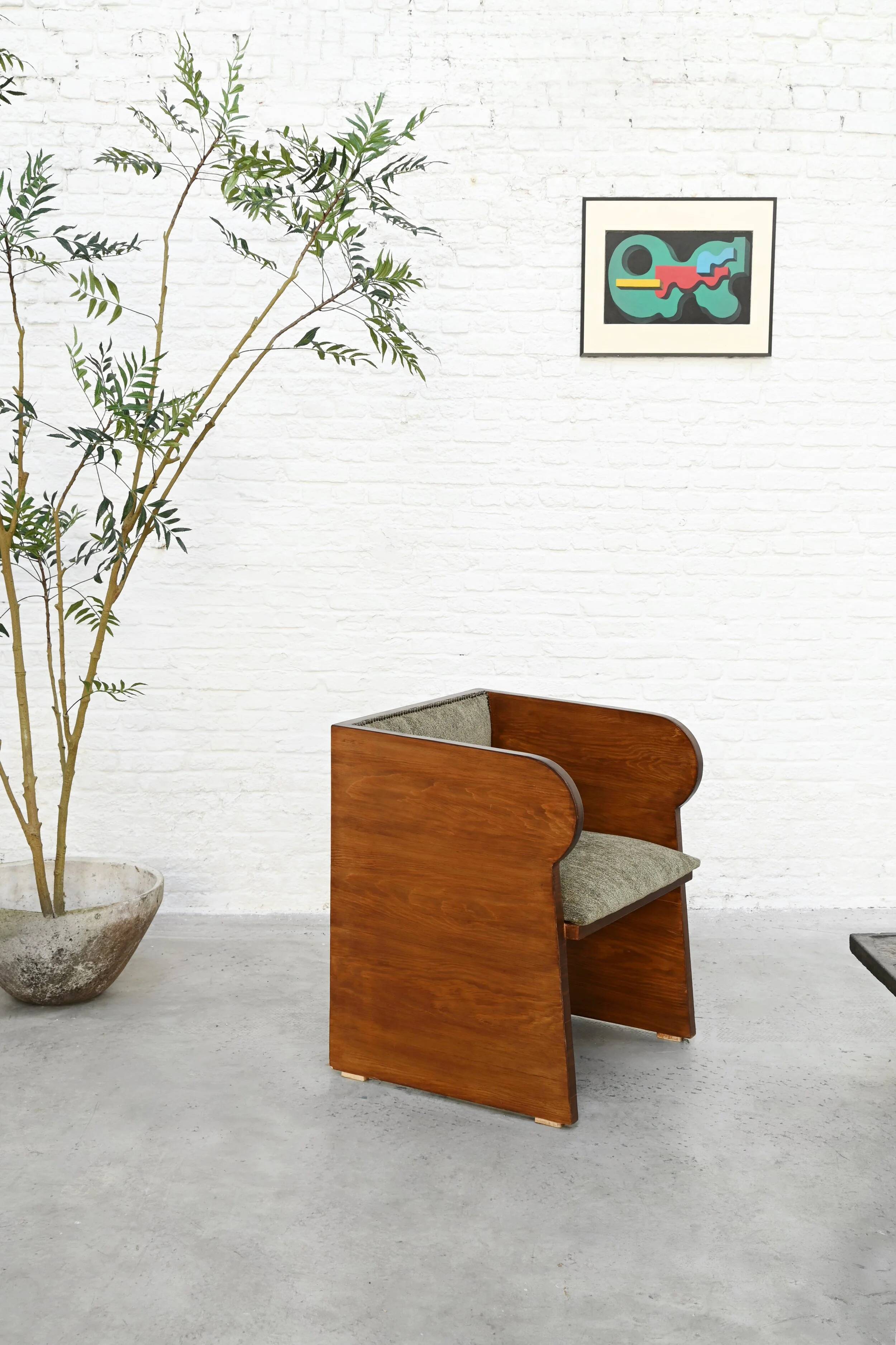 Pair of Swedish modern armchairs, Sweden, 1940s