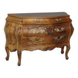 Coffin-style chest of drawers in walnut