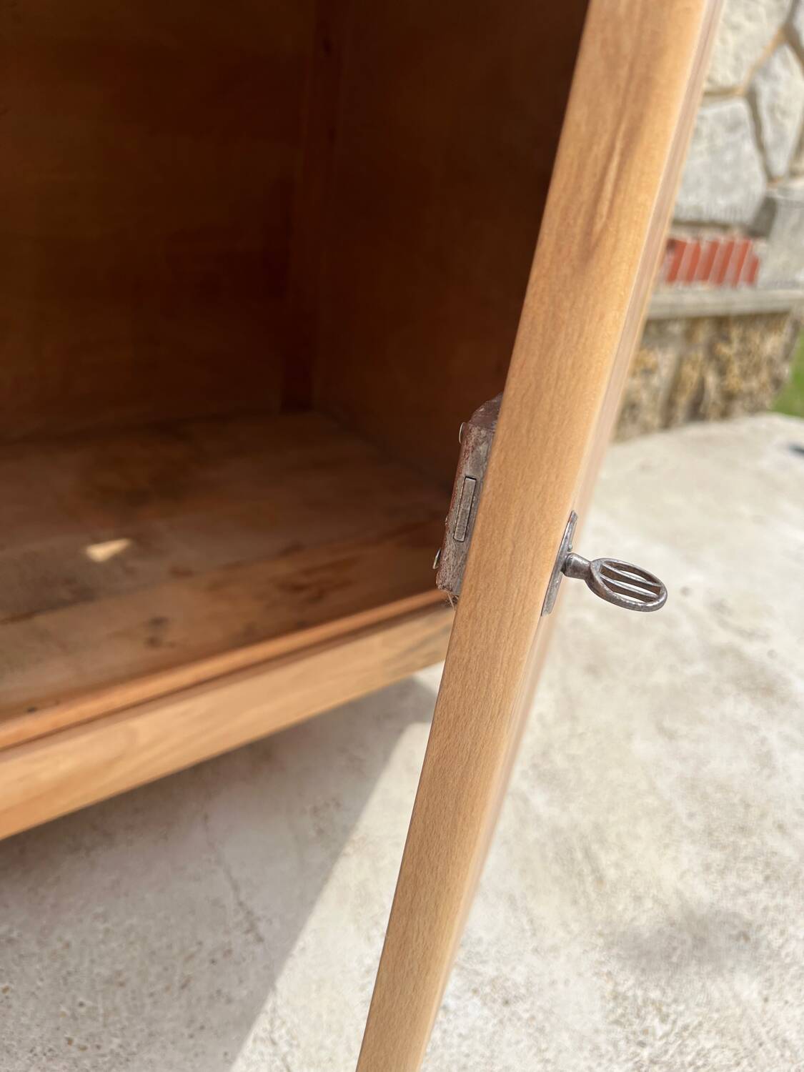 Vintage Scandinavian wooden storage cabinet