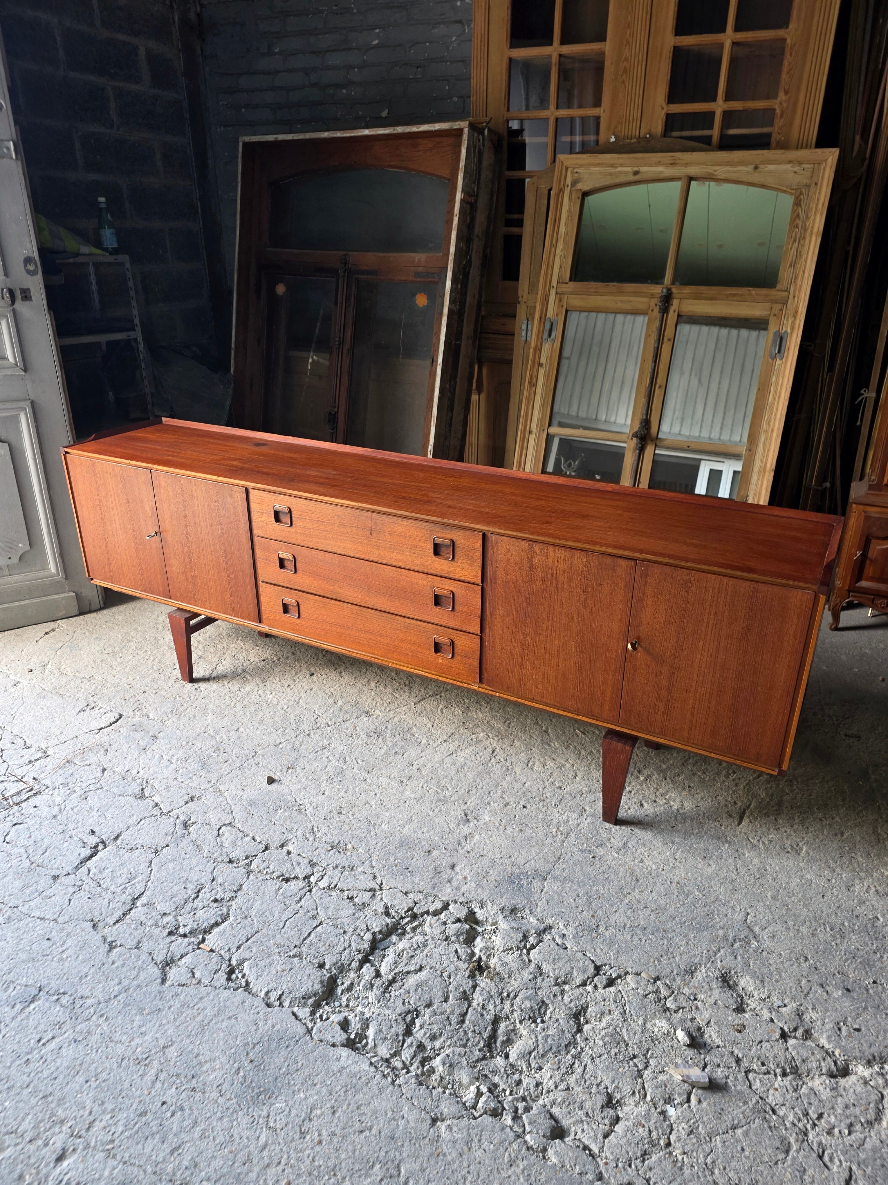 Scandinavian teak sideboard from the 1960s.