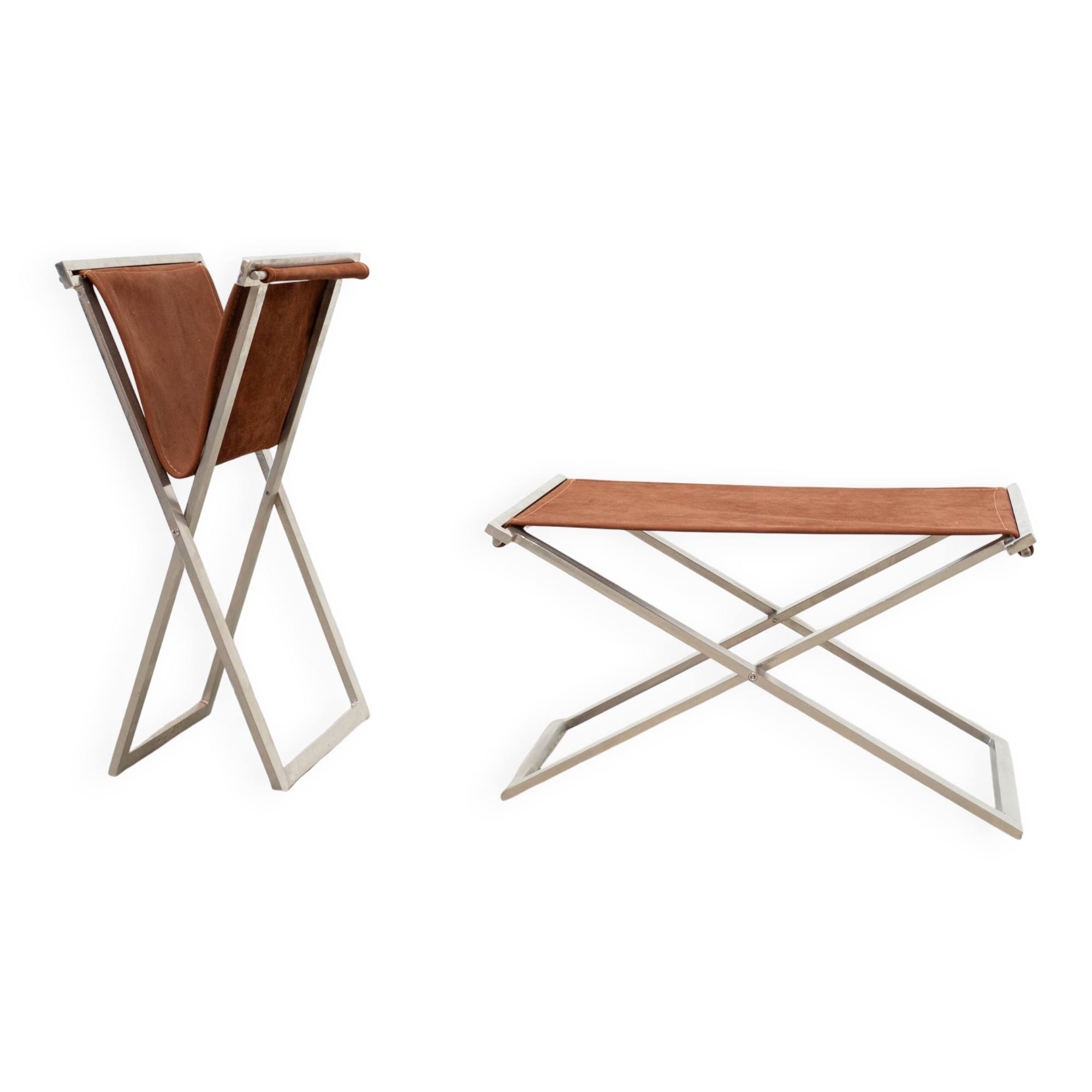 Pair of folding stools by Michael Christensen