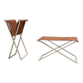 Paire de tabourets pliants par Michael Christensen