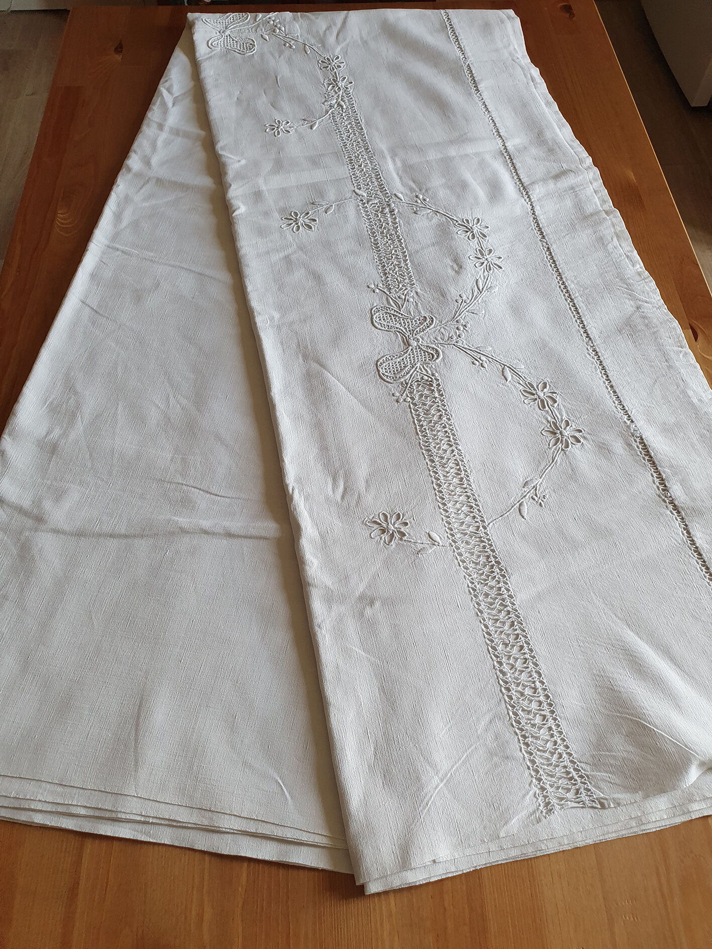 Ancient drapery embroidered with Venice days