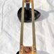 COAT RACK in gold metal and 3 black triangular PATERES circa 1960 Vintage