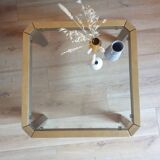 Table basse laiton et verre - Peter Ghyczy