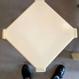 Set of 70's lacquered and gilded brass coffee tables