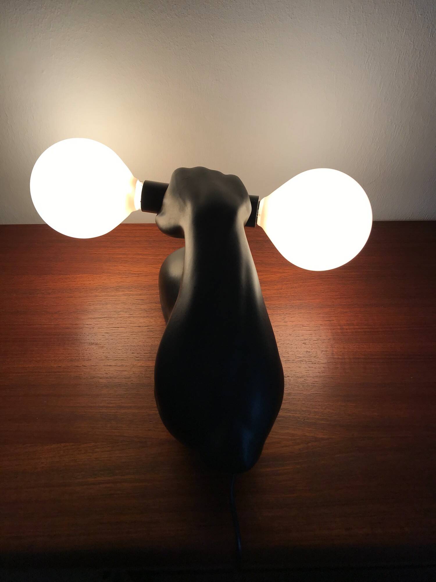 Vintage ceramic wall lamp by JC Peiré 80s