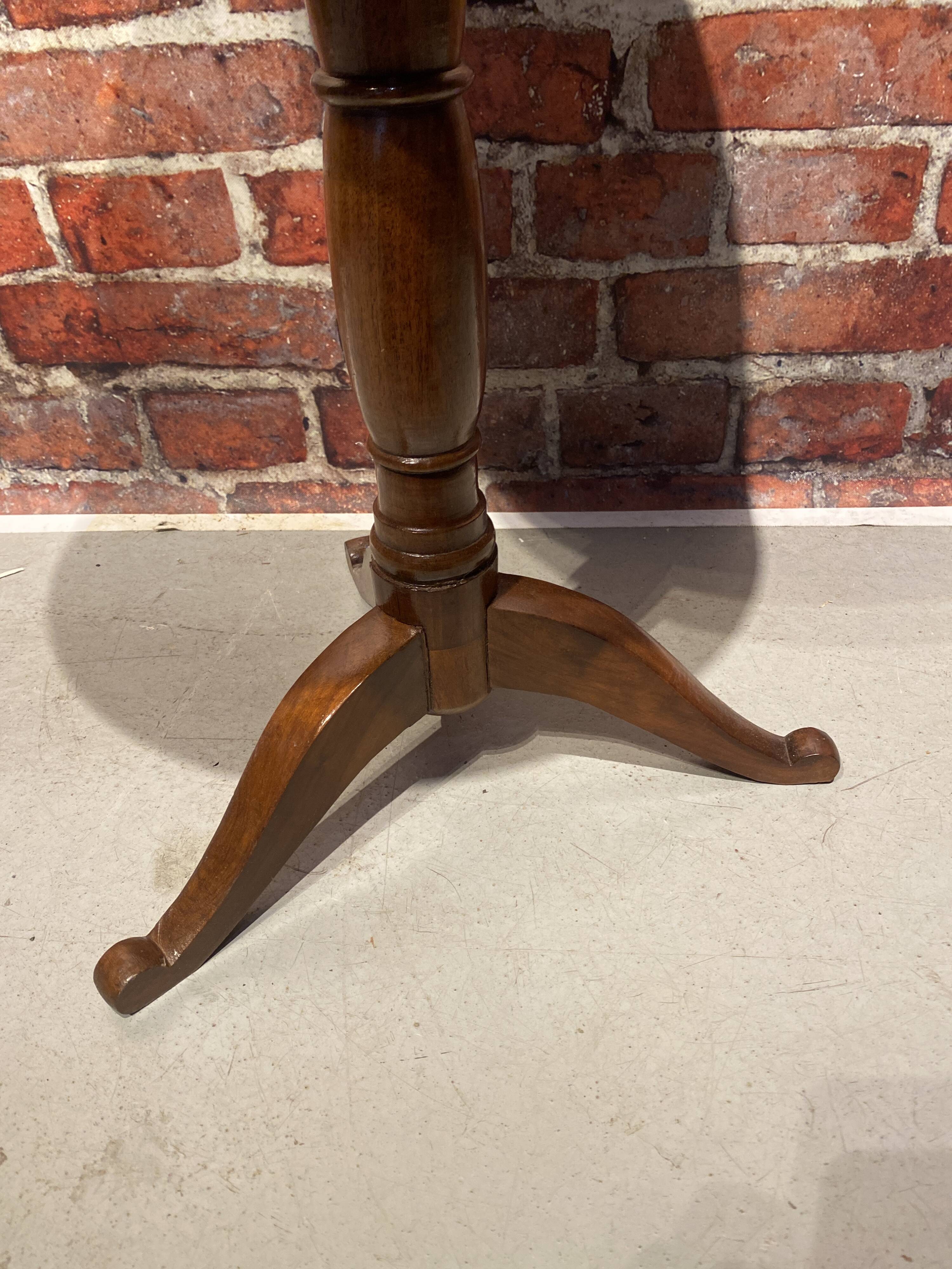 Wooden pedestal table